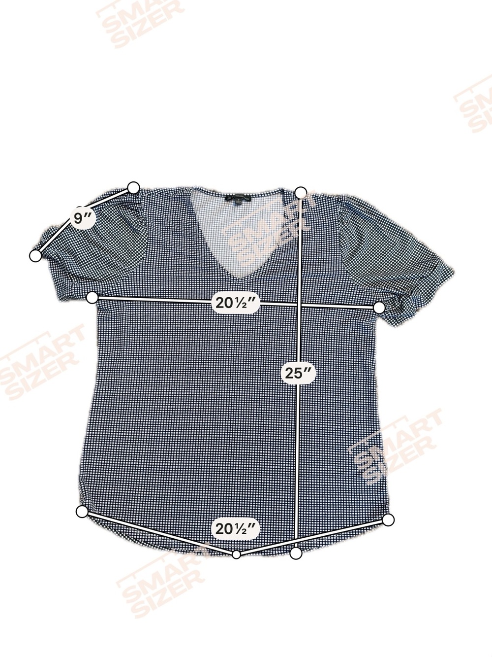 Adrianna Papell Black & White V-Neck Puff Sleeve Top - Picture 6 of 6